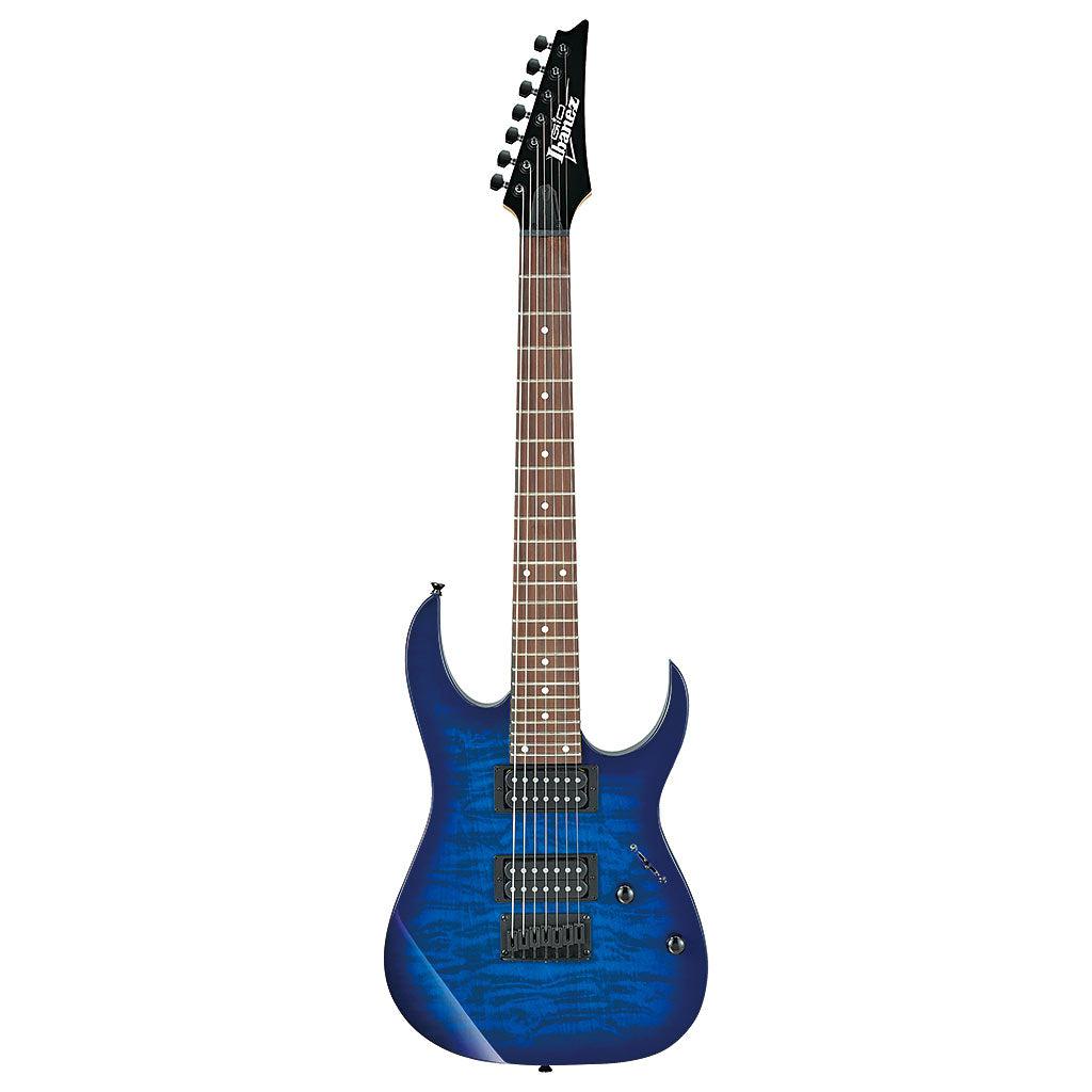 Ibanez GRG7221QATBB 7-String Guitar Transparent Blue Burst