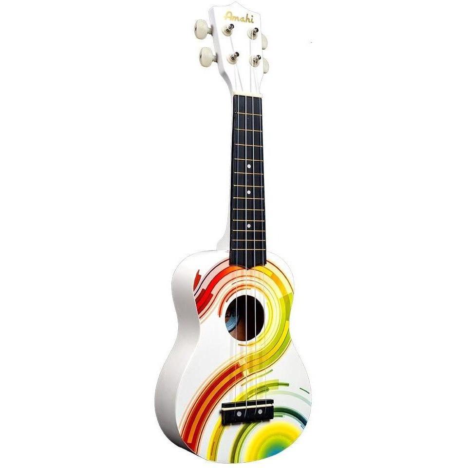 Amahi DDUK Tropical Series Soprano Ukulele With Bag-Psychedelic Design-Andy's Music