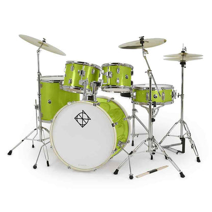 Dixon Spark Drum Set With Hardware And Cymbals-Key Lime Sparkle-Andy's Music