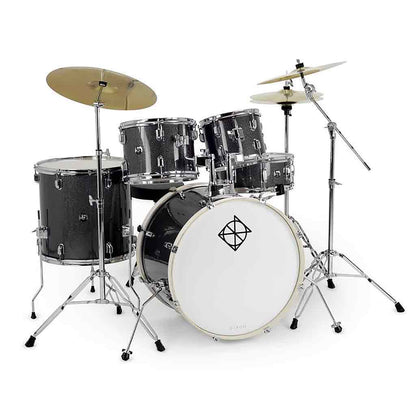 Dixon Spark Drum Set With Hardware And Cymbals-Misty Black-Andy's Music