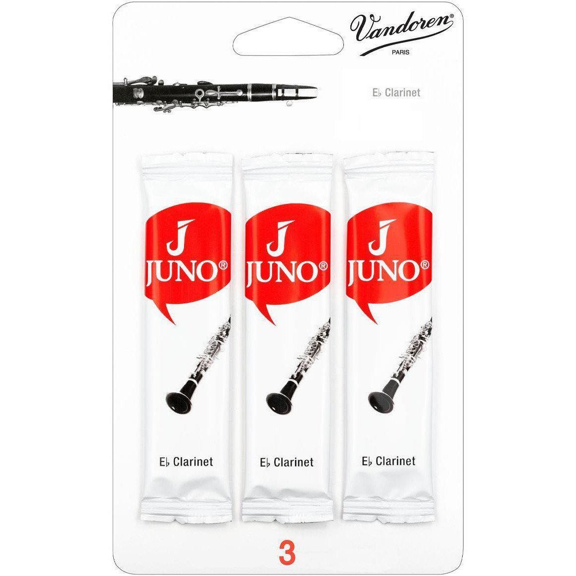 Juno E-Flat Clarinet Reeds 3 Pack-3.0-Andy's Music