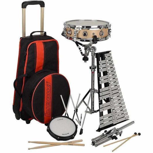 Ludwig Musser Combo Kit Snare Drum and Bells with Rolling Bag (Plain Bars) LM2483RBRP-Andy's Music