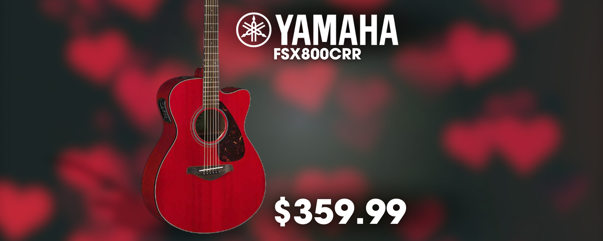 Yamaha FSX800CRR Acoustic Guitar Ruby Red Valentine's