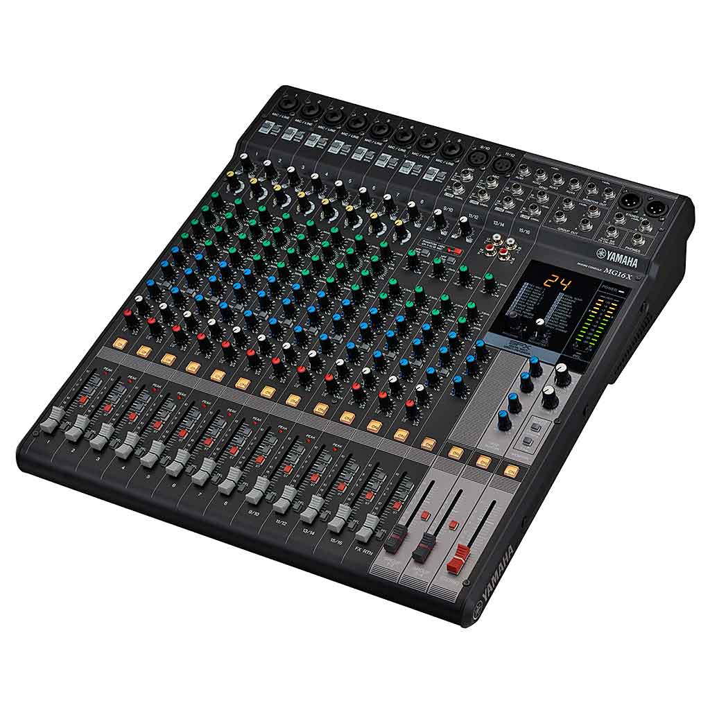 Yamaha MG16X-CV 16-Input Live Sound Mixer With SPX Effects 