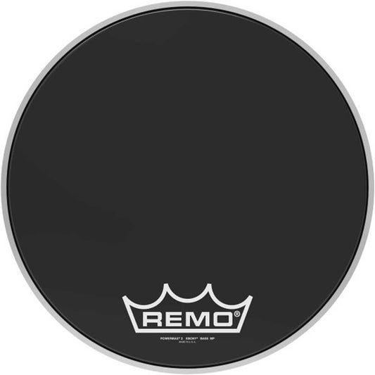 Remo Powermax 2 Ebony Crimplock Marching Bass Drumhead-Andy's Music